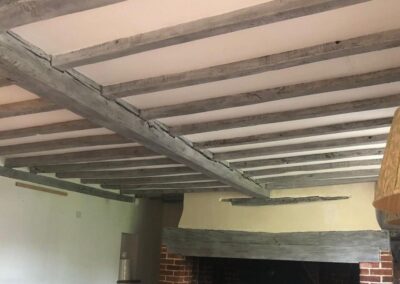Image showing a weathered oak finish on ceiling beams